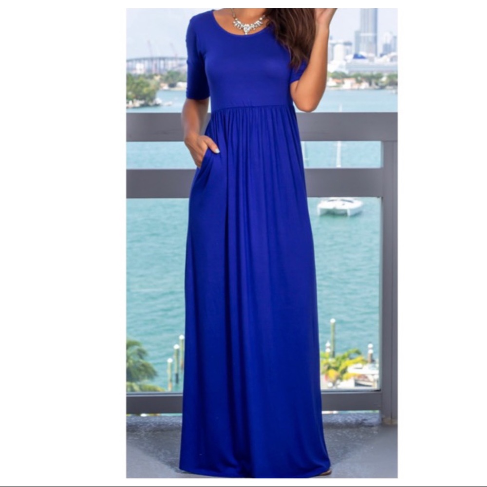 ✨LAST ONE✨Royal blue side pocket maxi dress - Picture 4 of 6